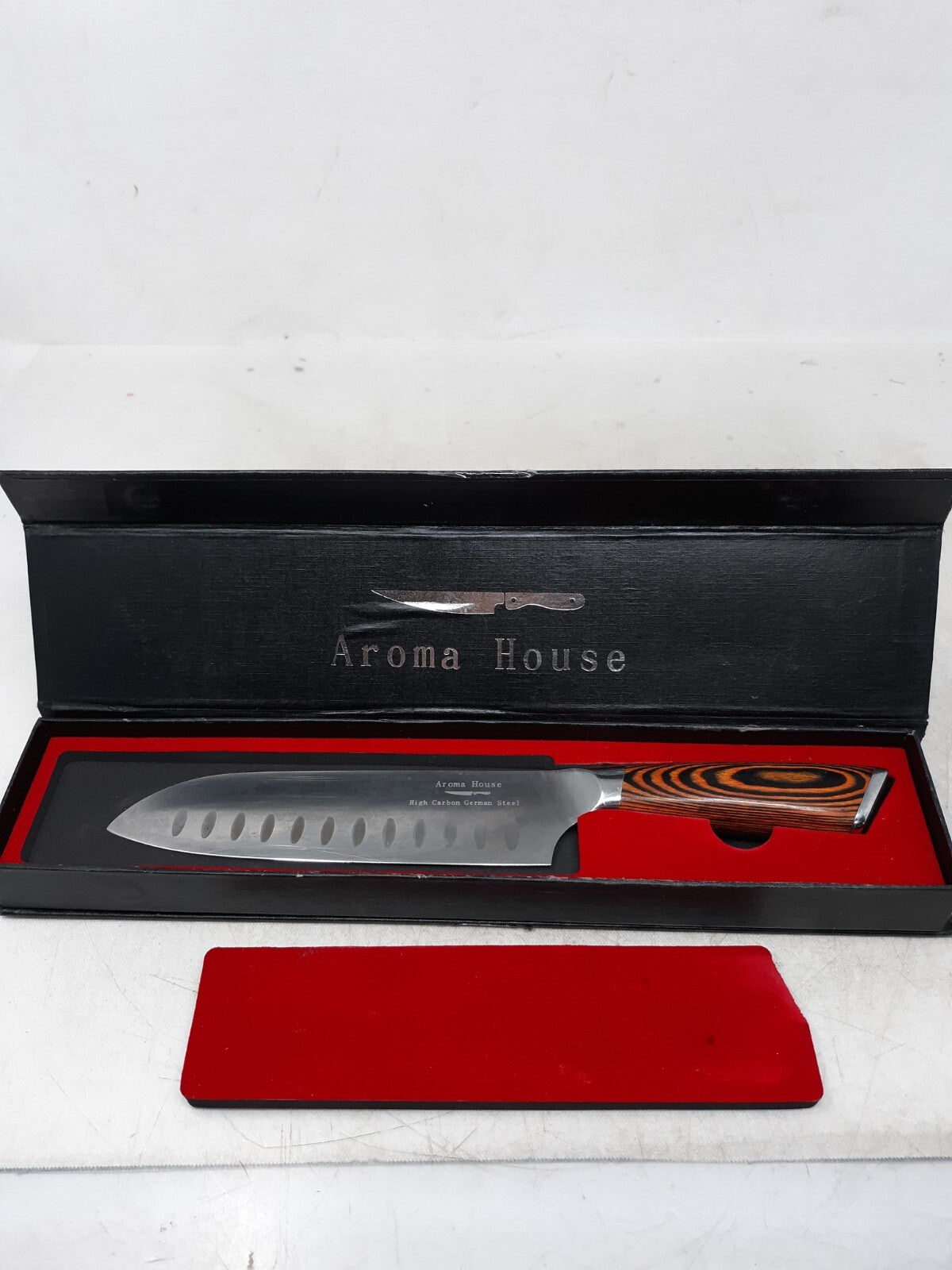 Aroma House Santoku Knife 7 Inch, Kitchen Knife, German High Carbon Stainless