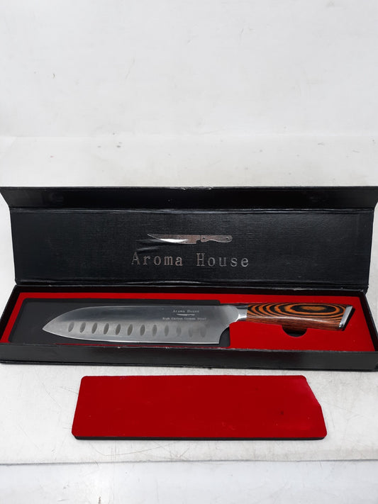 Aroma House Santoku Knife 7 Inch, Kitchen Knife, German High Carbon Stainless