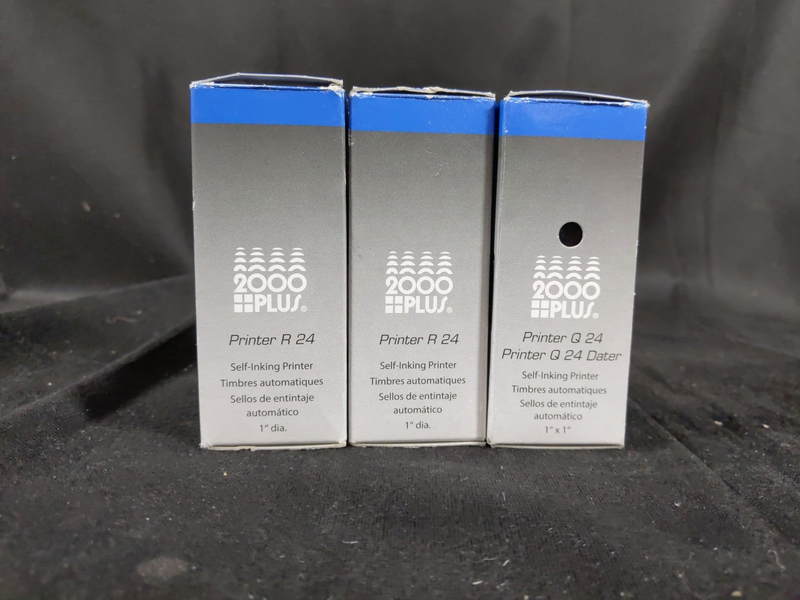 2000Plus Printer Q 24 Square Self-Inking Stamp 1" (TPR/DEPT TECH/AMRH) 3 PACK