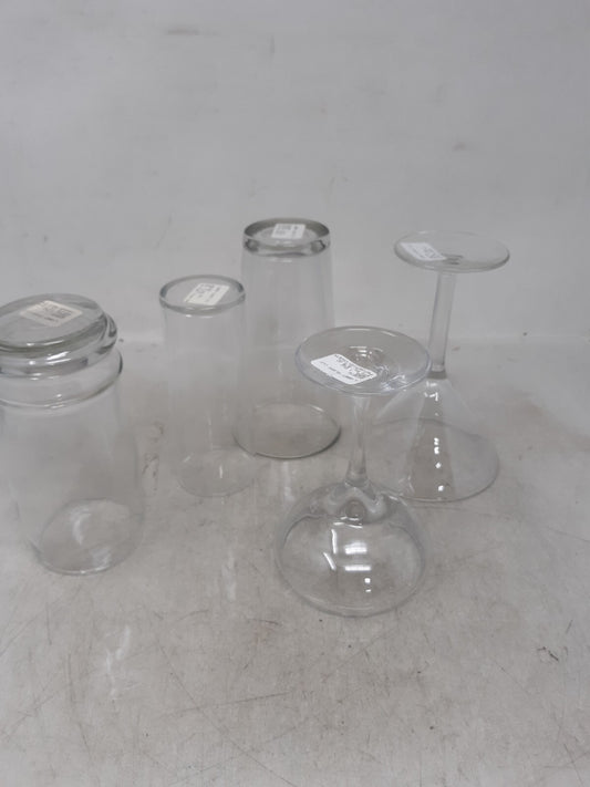 Lot of 12 Assorted Libbey Clear Glass Collection