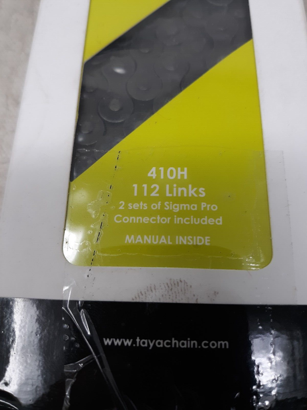 Taya 410H Single Speed Bicycle Cycle Bike Chain 1/2 x 1/8 - 112L Black / Black