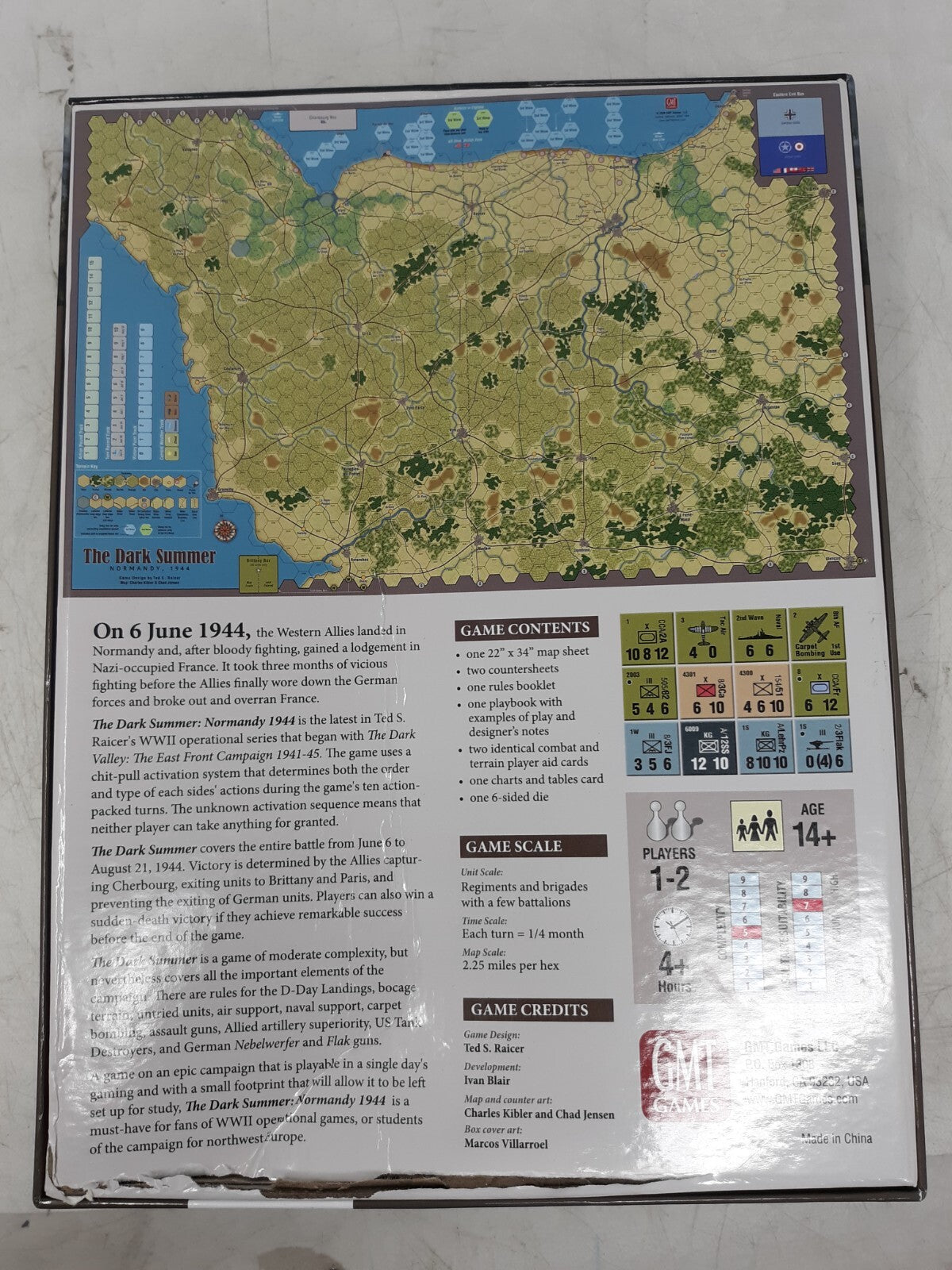 GMT Games The Dark Summer Normandy 1944 Board Game WWII Strategy