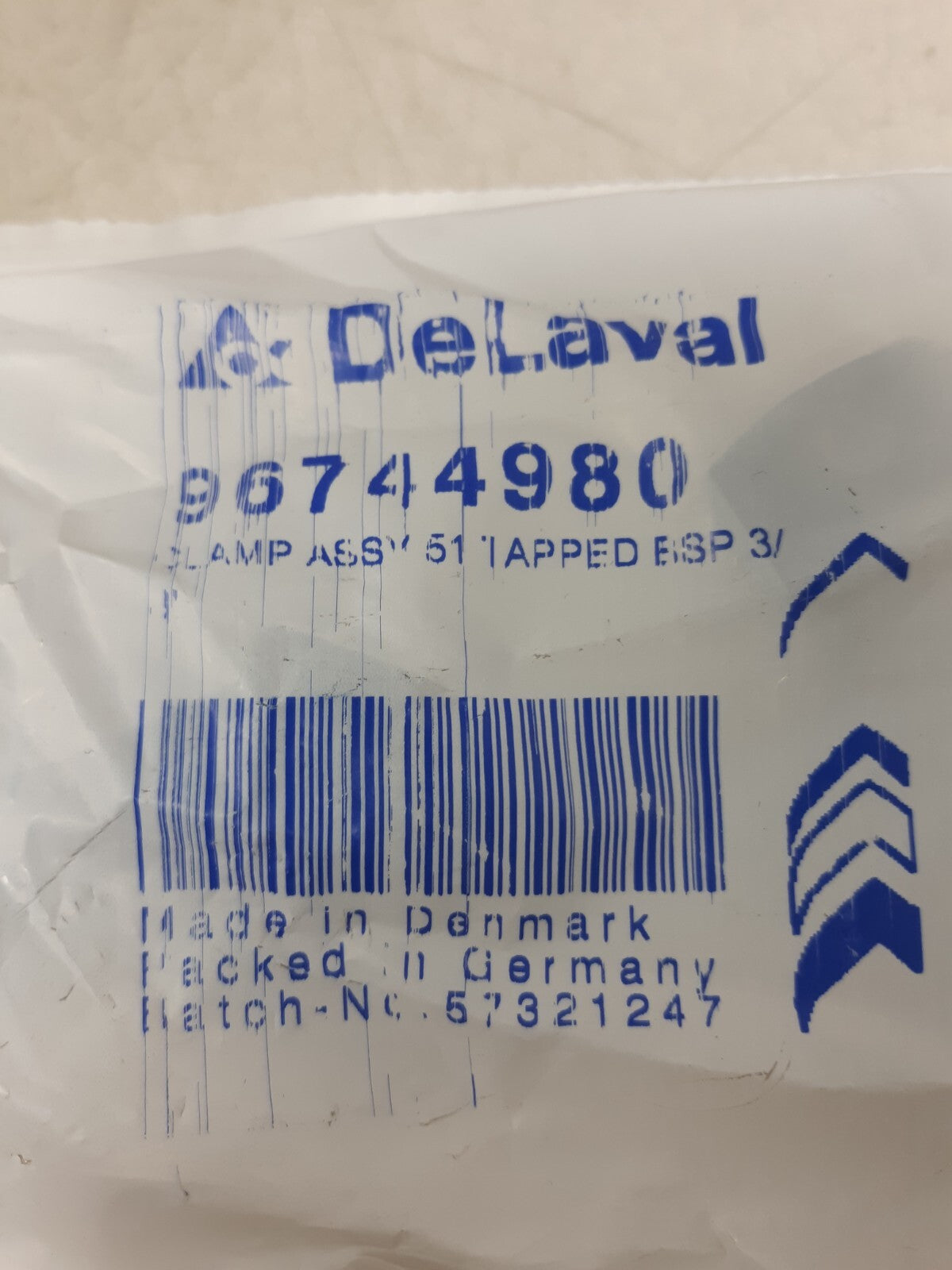 Lot of 17 DeLaval 3/8" Washing Unit Pipe Clamp Assembly 51 Tapped