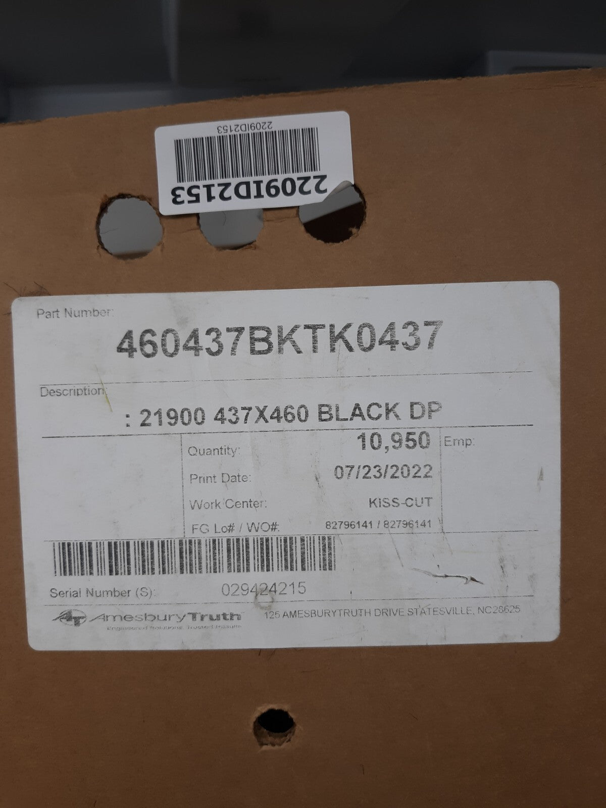 Amesbury Truth 460437BKTK0437 1000ft Black Weather-Strip Spool 21900 Black DP