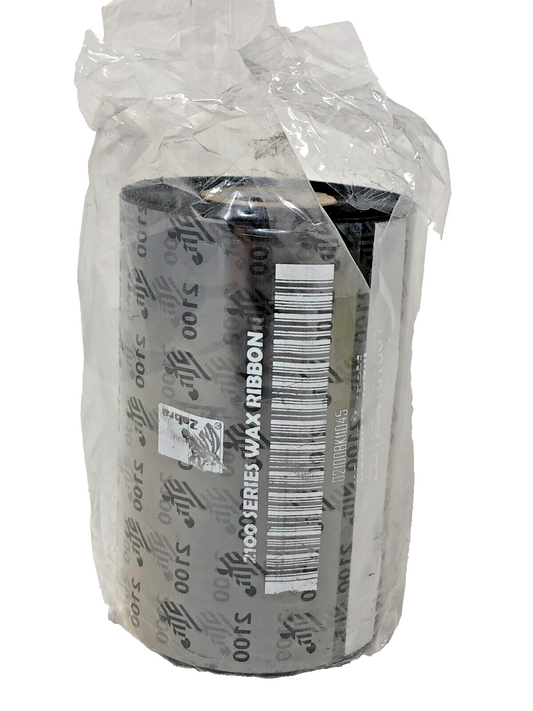 Zebra 2100 Series Wax Print Ribbon for Printer 110mm x 450M 4.3" x 1476" Roll