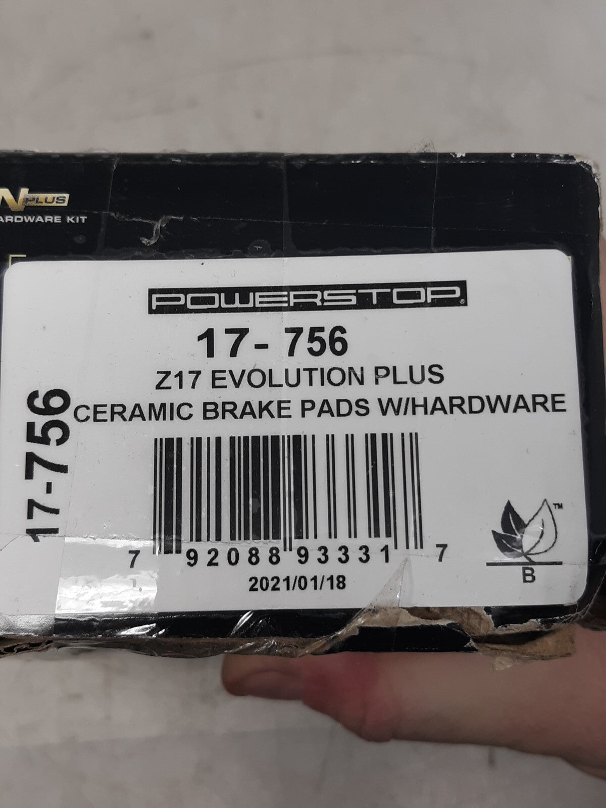 PowerStop 17-756 Z17 Evolution Plus Ceramic Brake Pads w/ Hardware Kit