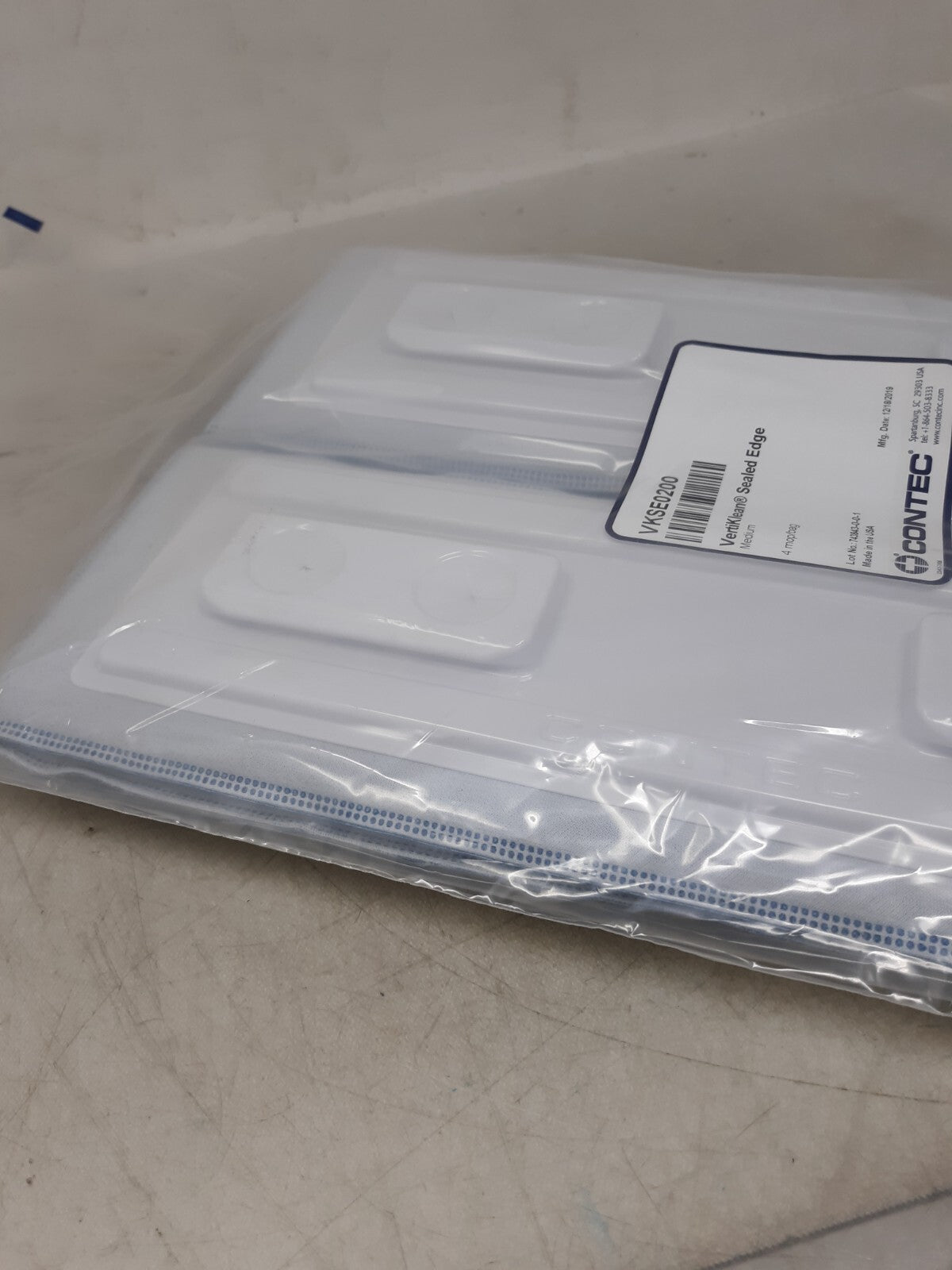 Contec VKSE0250 VertiKlean Mop Sealed Edge Sterile Medium Master Bags