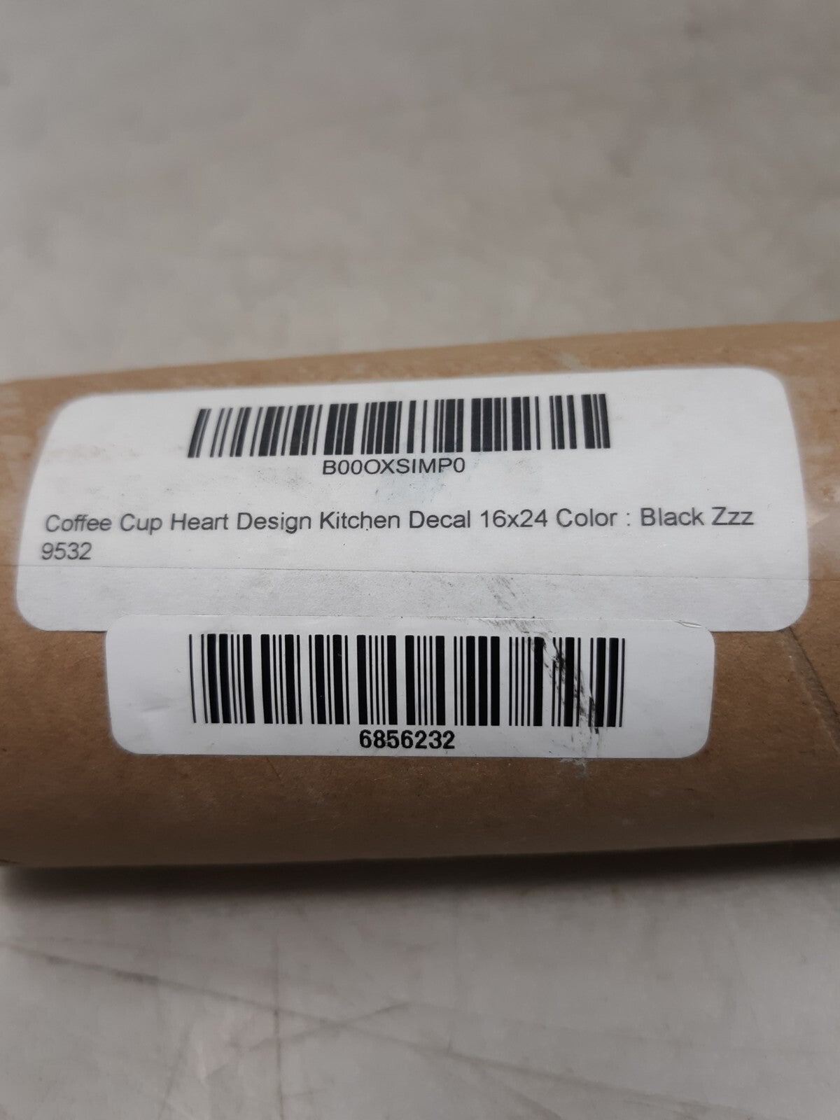 Coffee Cup Heart Design Kitchen Vinyl Wall Sticker 16 x 24