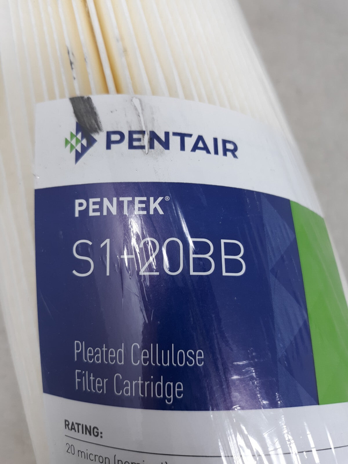 Pentek S1-20Bb Big Blue Pleated Cellulose Filter, 20 Mic.155305-43 Water Filter