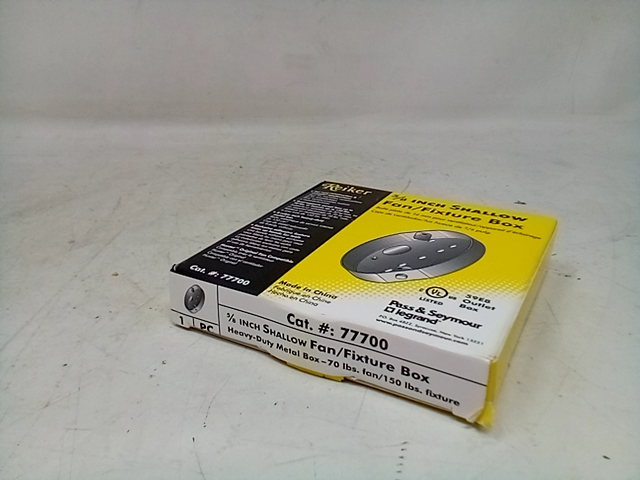 Pass and Seymour Legrand 4" Ceiling Pan, 5/8" Deep, 1/2" KOs, Metallic