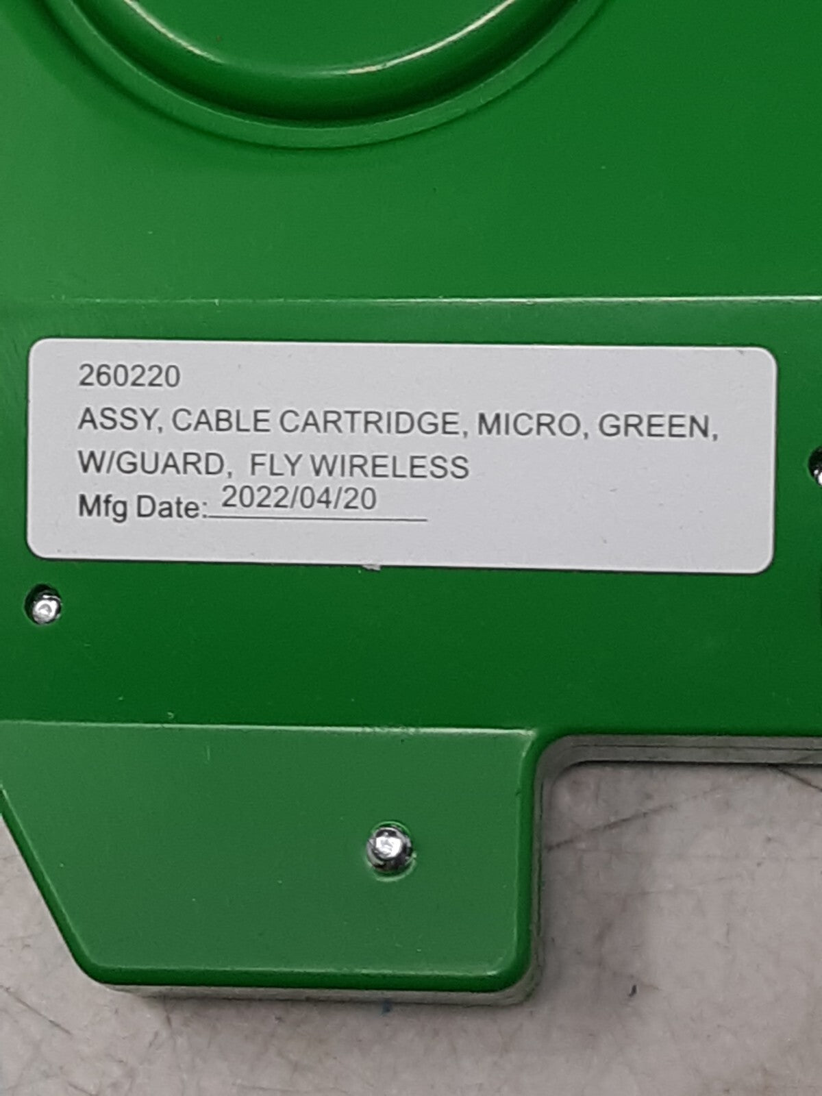 Cable Cartridge Assembly USB-B Model 260220 - Green