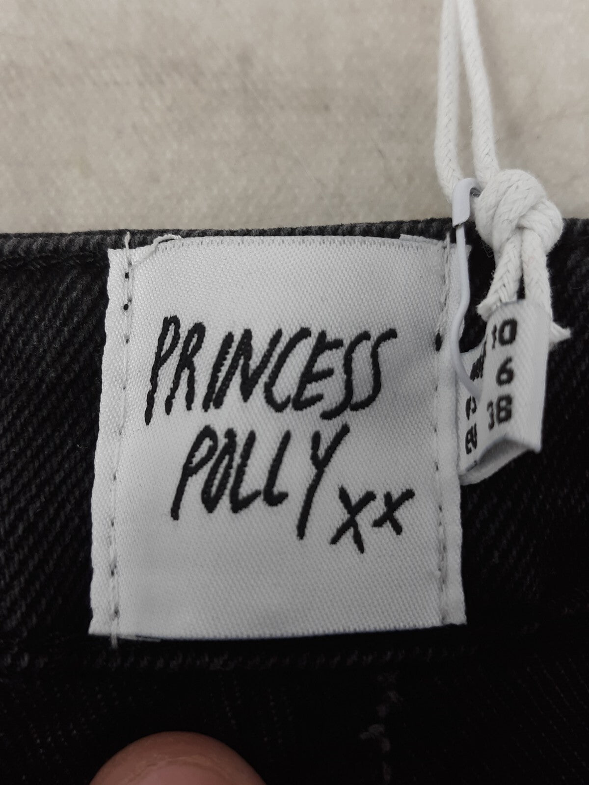 Princess Polly Hayden Knee Rip Distressed High Rise Straight Leg Jeans Women’s 6