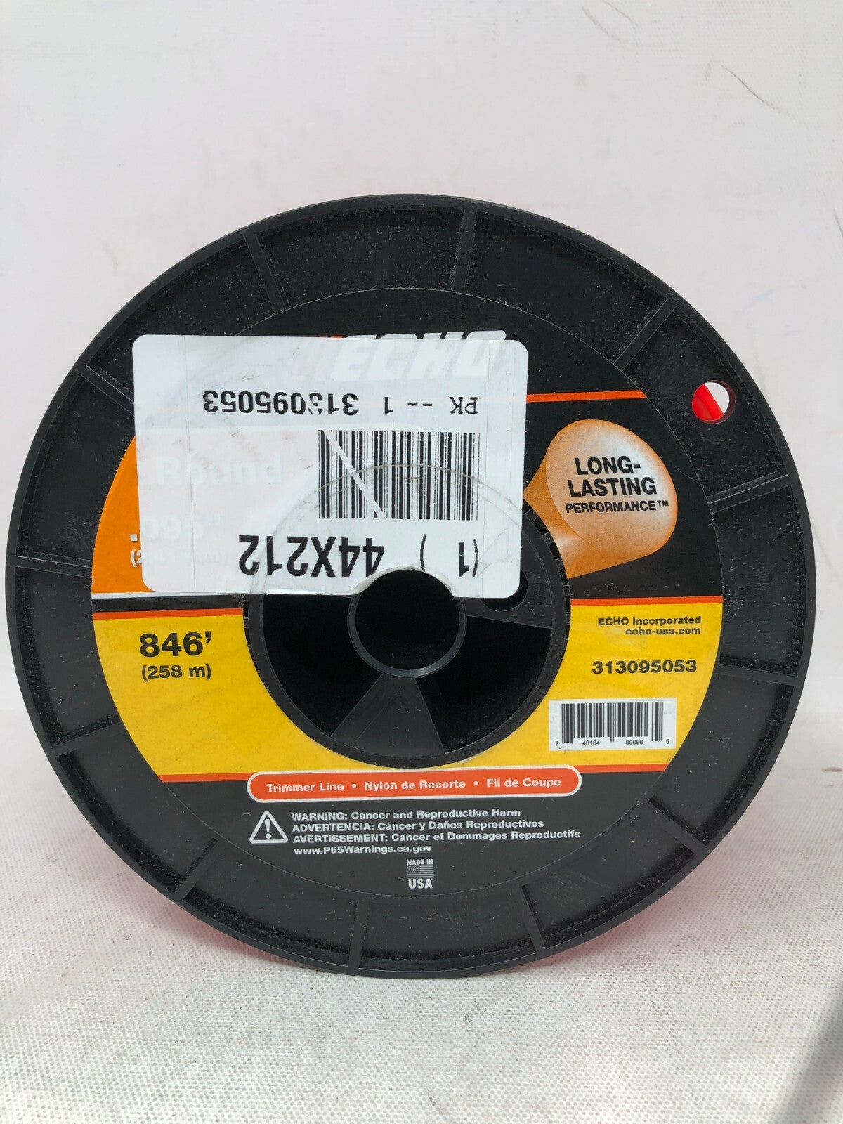 Echo Lawn Edge Trimmer Line ~ 1 Spool, 846' of Line, Round, 0.095"