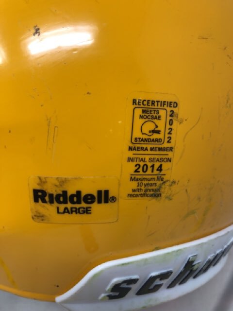 Schutt Recruit Hybrid Youth Large Football Helmet Yellow