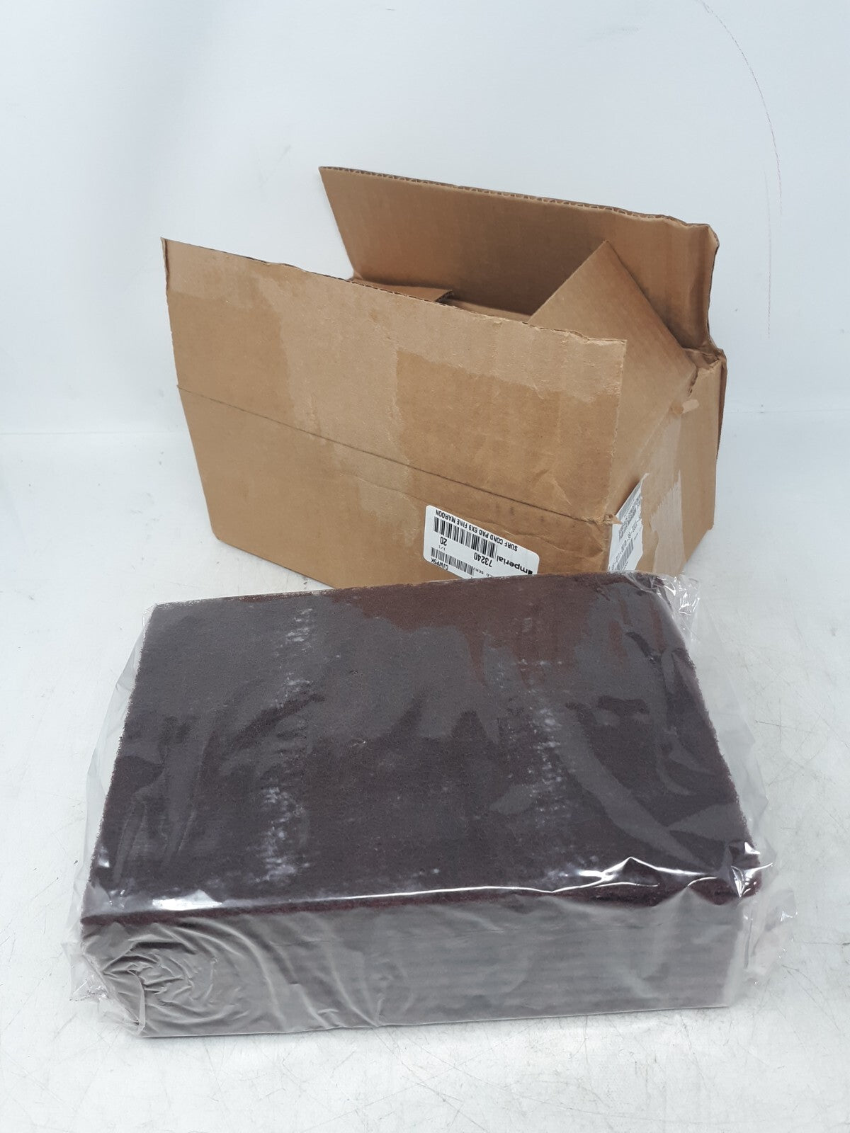 Imperial 73240 6x9 Maroon Surface Conditioning Hand Pads | Fine Grit | Box of 20