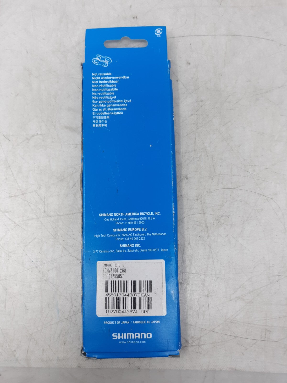 Shimano CN-M7100 Chain 12-Speed 126L SIL-TEC Quick-Link MTB E-Bike