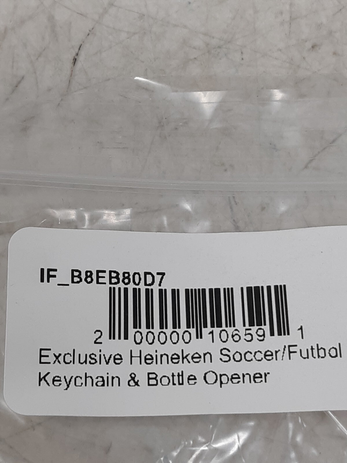 Heineken Soccer Chrome Silver Finish Futbol Bottle Opener Key Chain
