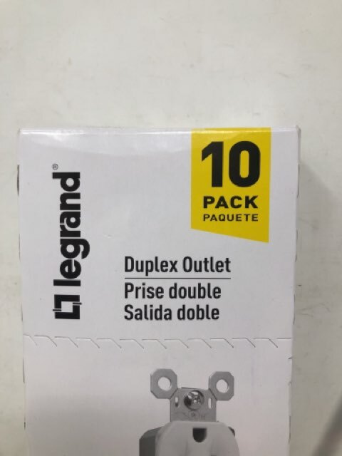 Pass & Seymour 3232WCP Standard Duplex Outlet 15AMP 125V White - 10 Pack