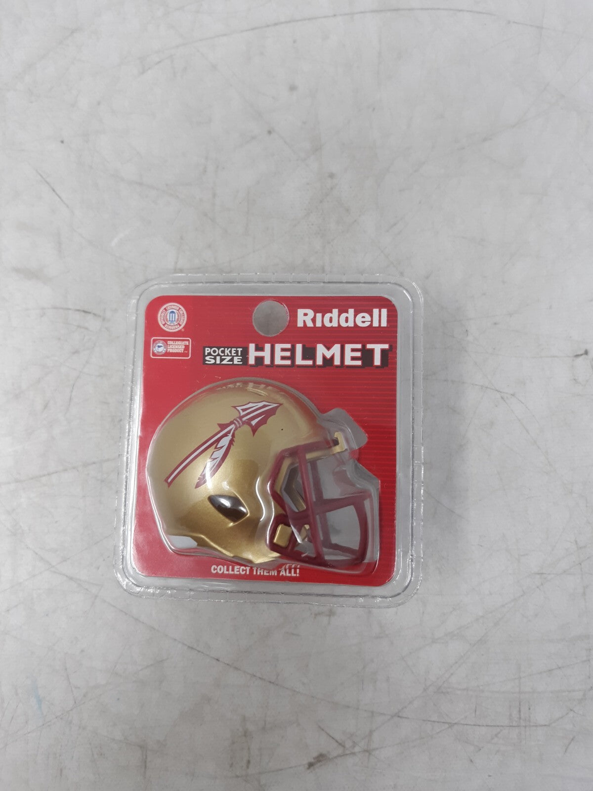 Riddell NCAA Pocket Size Helmet Florida State Seminoles Gold Mini Collectible