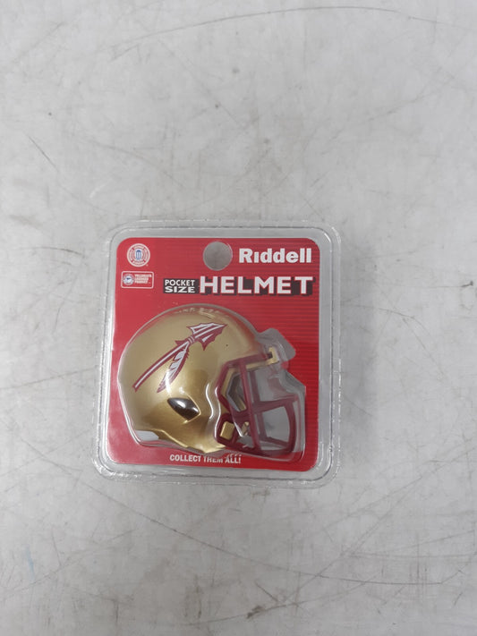 Riddell NCAA Pocket Size Helmet Florida State Seminoles Gold Mini Collectible