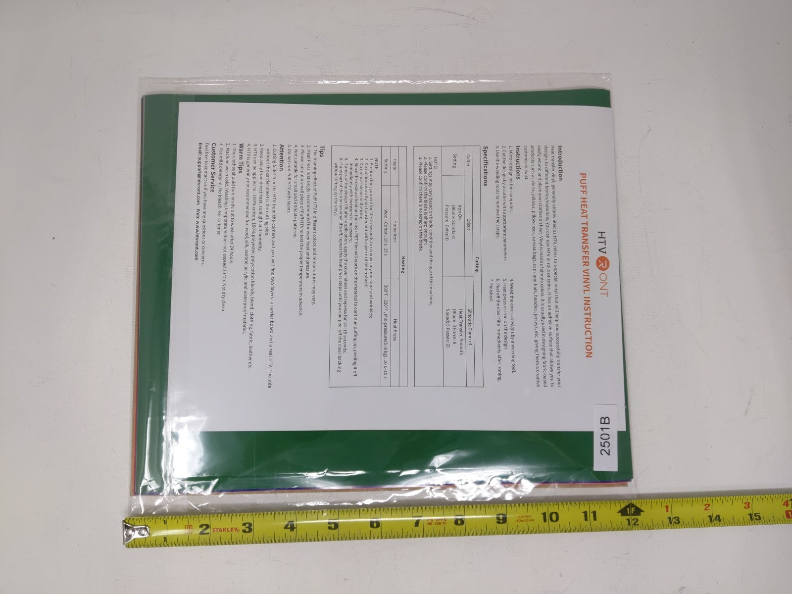 Puff Vinyl Heat Transfer, 8Pcs 12”X10” 3D Puff Heat Transfer Vinyl Sheets