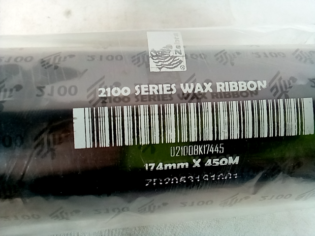 Zebra 2100 series wax ribbon, 174mm x 450m