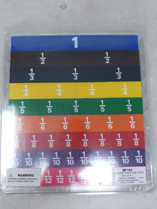 STUDENT Rainbow Fraction 51 Tiles Set BF191