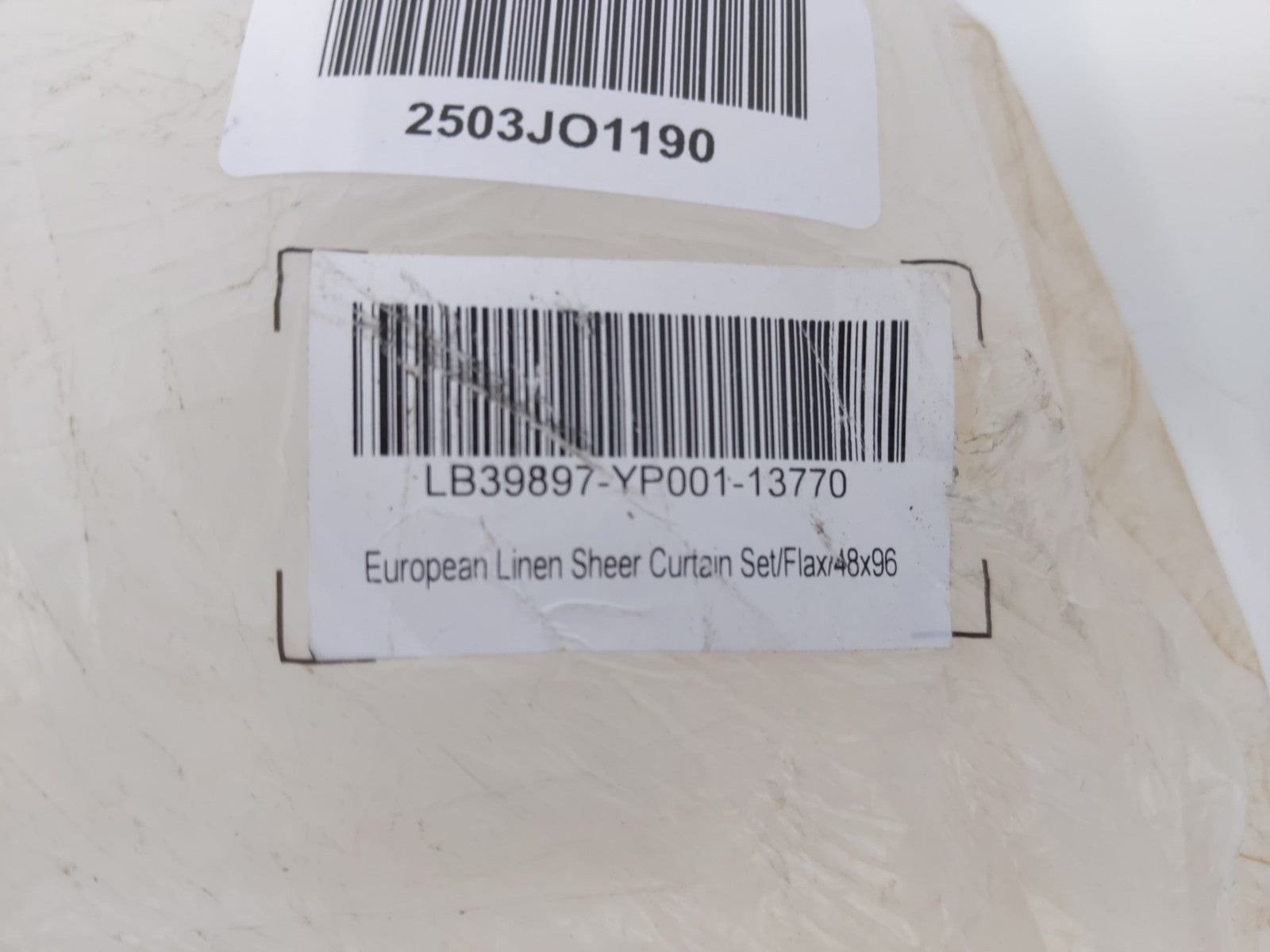 Quince Sheer European Linen Curtains 48 x 96" Flax Color - Set of 2