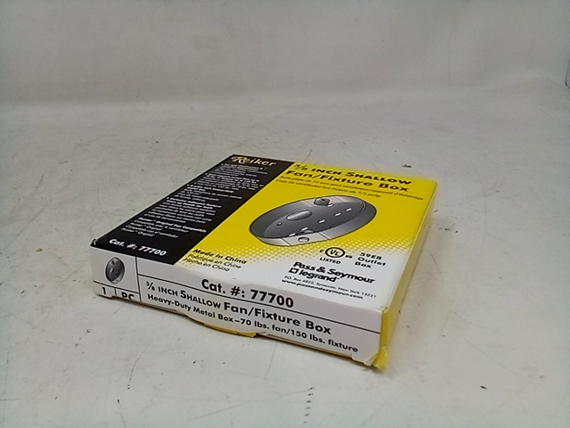 Pass and Seymour Legrand 4" Ceiling Pan, 5/8" Deep, 1/2" KOs, Metallic