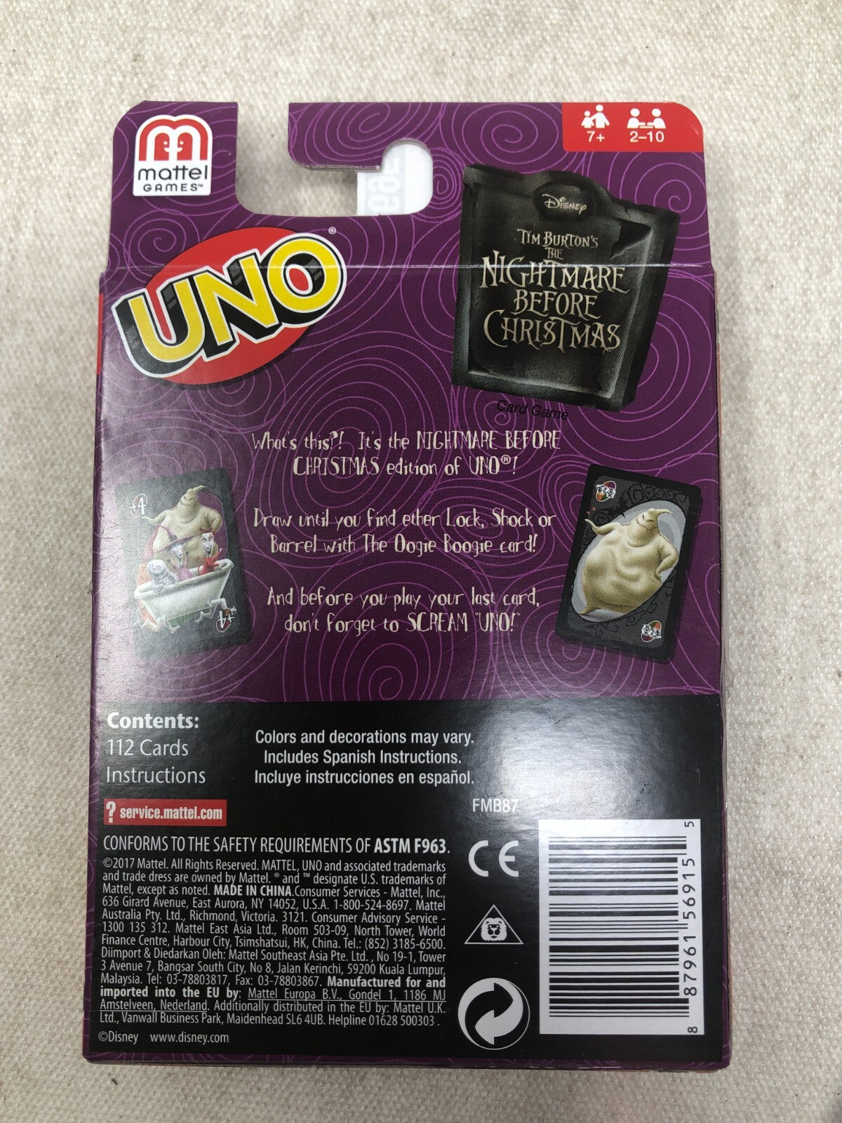 Mattel - The Nightmare Before Christmas: UNO Card Game