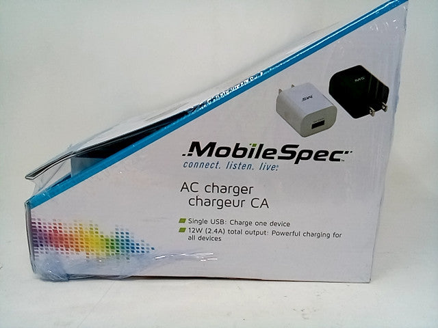 Mobile Spec AC Charger Single USB Power Blocks, CASE OF 20 WALL CHARGERS