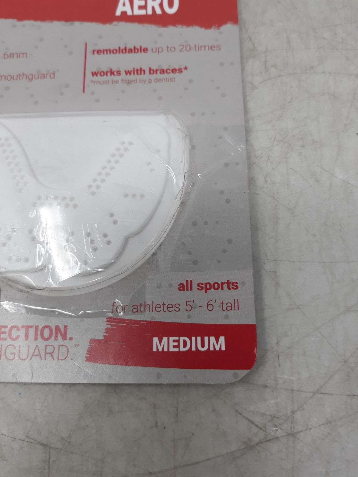 SISU Aero Mouthguard Medium Snow White Ultra-Thin Custom Fit Sports Protection
