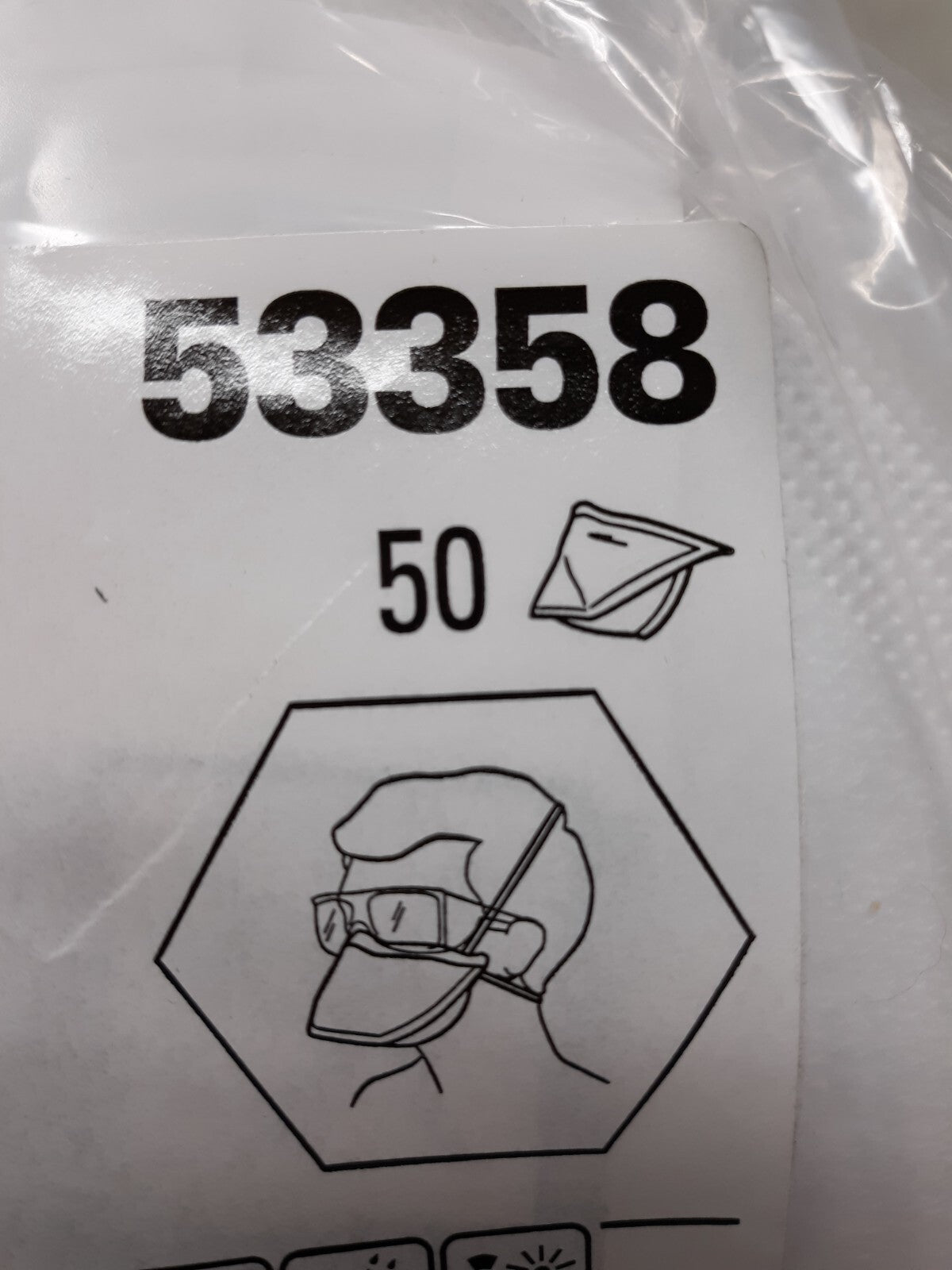 Kimtech 53358 Universal White Pouch Respirator (Pack of 50)