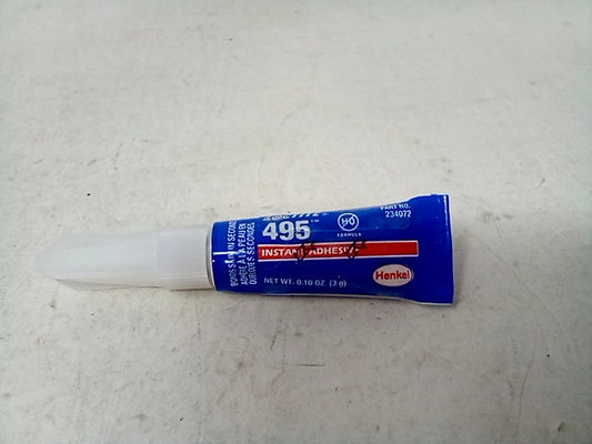 Loctite 0.11 Oz Tube Clear Instant Adhesive - Series 495, 20 Sec Fixture Time, 2