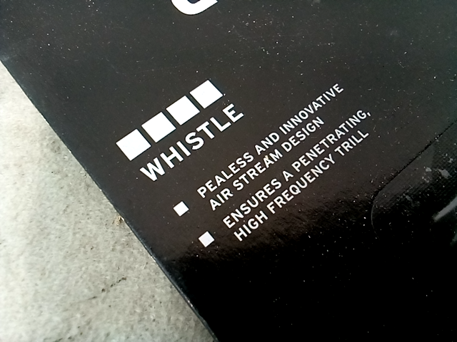 Capelli sport black whistle, pealess