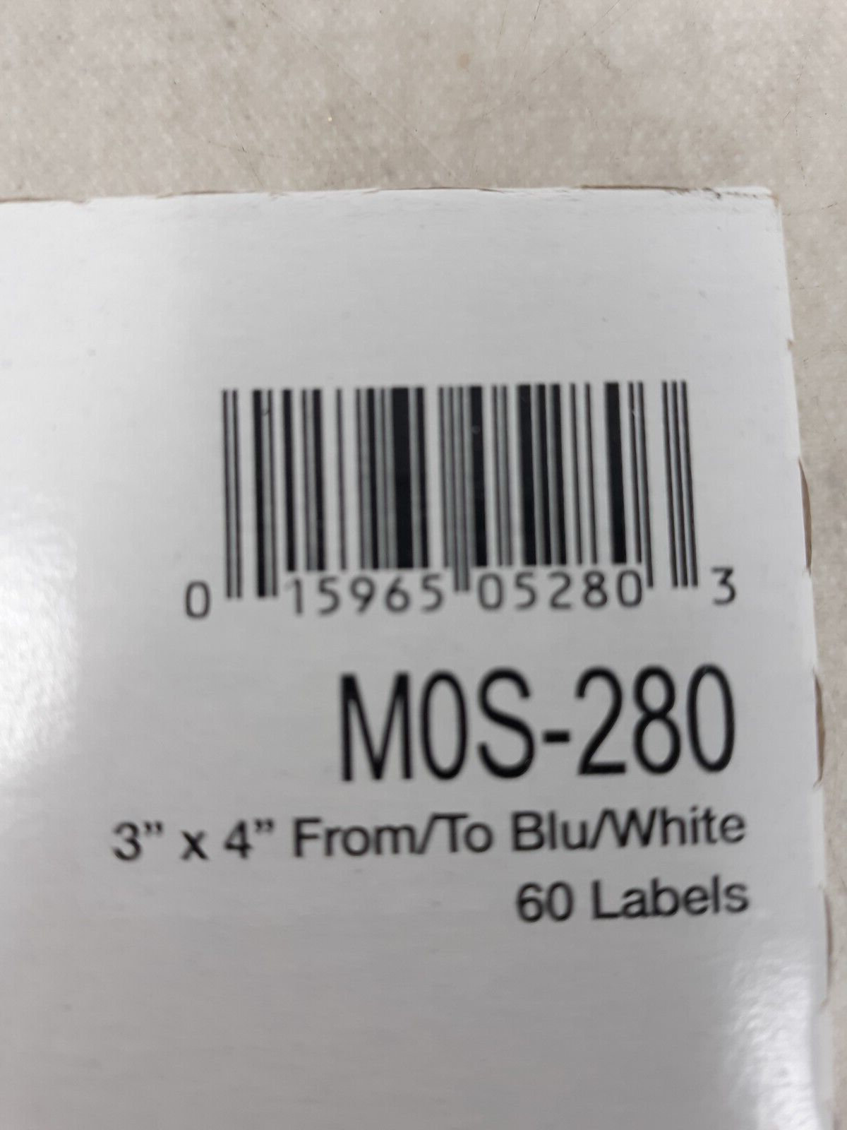 MACO From/To Mailing Labels, 3 X 4 Inches, 60 per Box, Blue and White (OS-280)