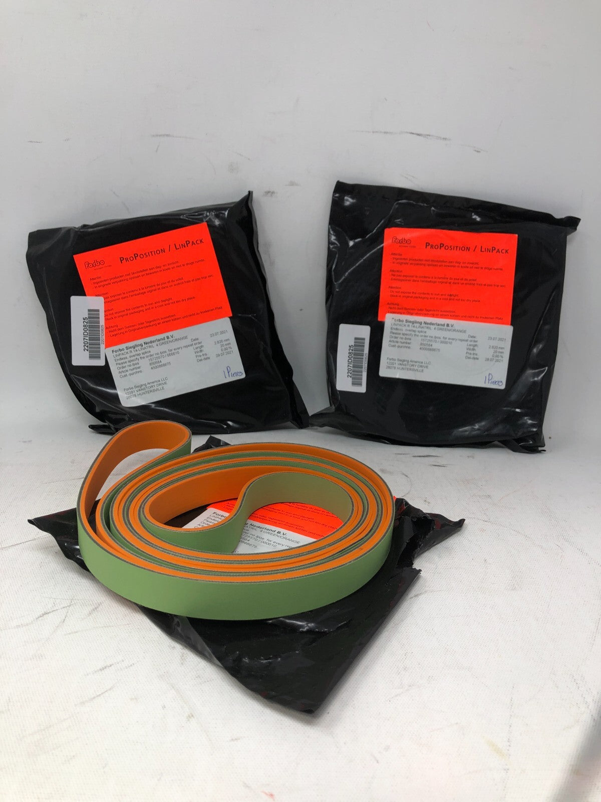 Forbo Movement Systems ProPosition/Linpack R 14-Linatril ~ Lot of 3 Green/Orange