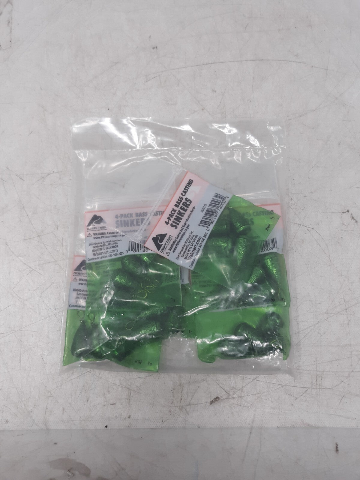 Ozark Trail OZT-SS12 Bass Casting Sinkers 1/2 oz 6 Bags Lot of 24
