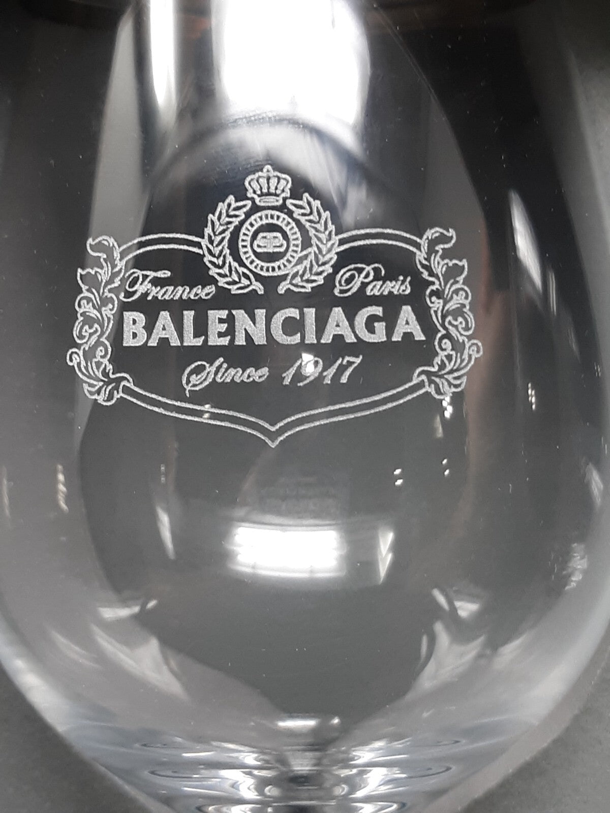 BALENCIAGA CUPS Interior Logo 2 pairs Champagne Glass Clear