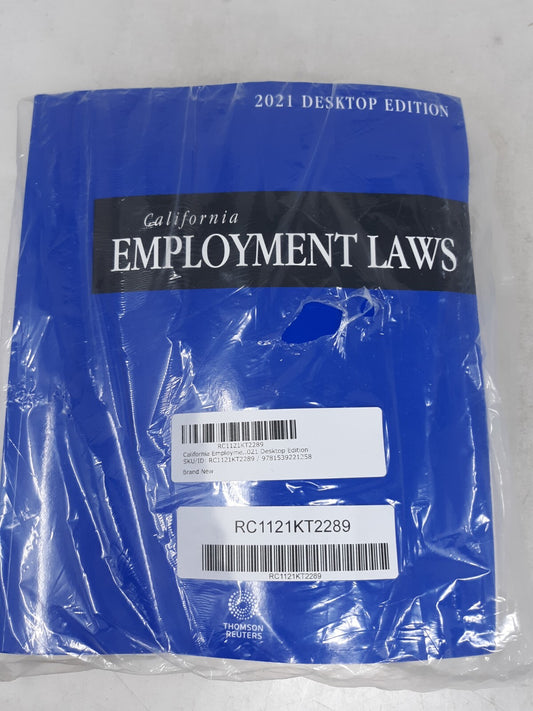 California Employment Laws, 2021 ed. (California Desktop Codes) Paperback
