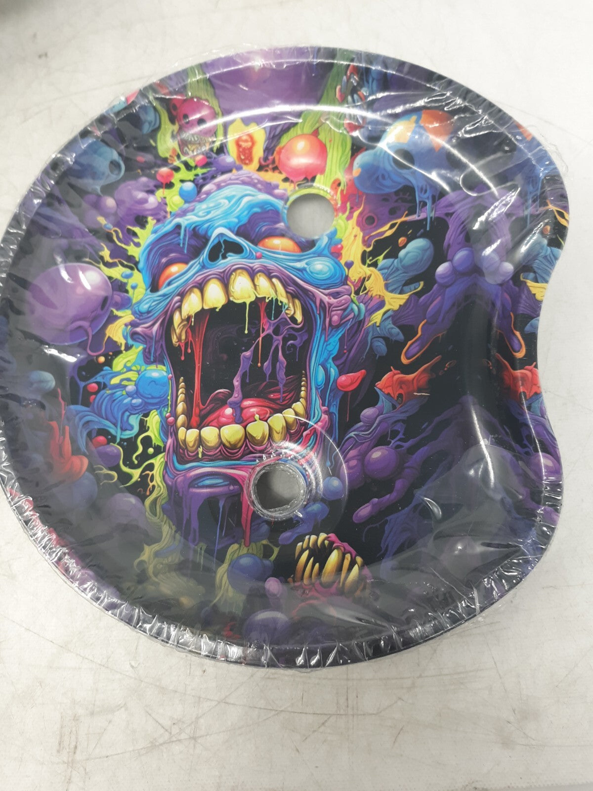 G-Pin Rolling Console Tray with Accessories - Unique Skull Design