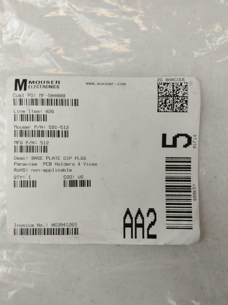 Mouser Electronics P/N: 591-512 - 1 QTY