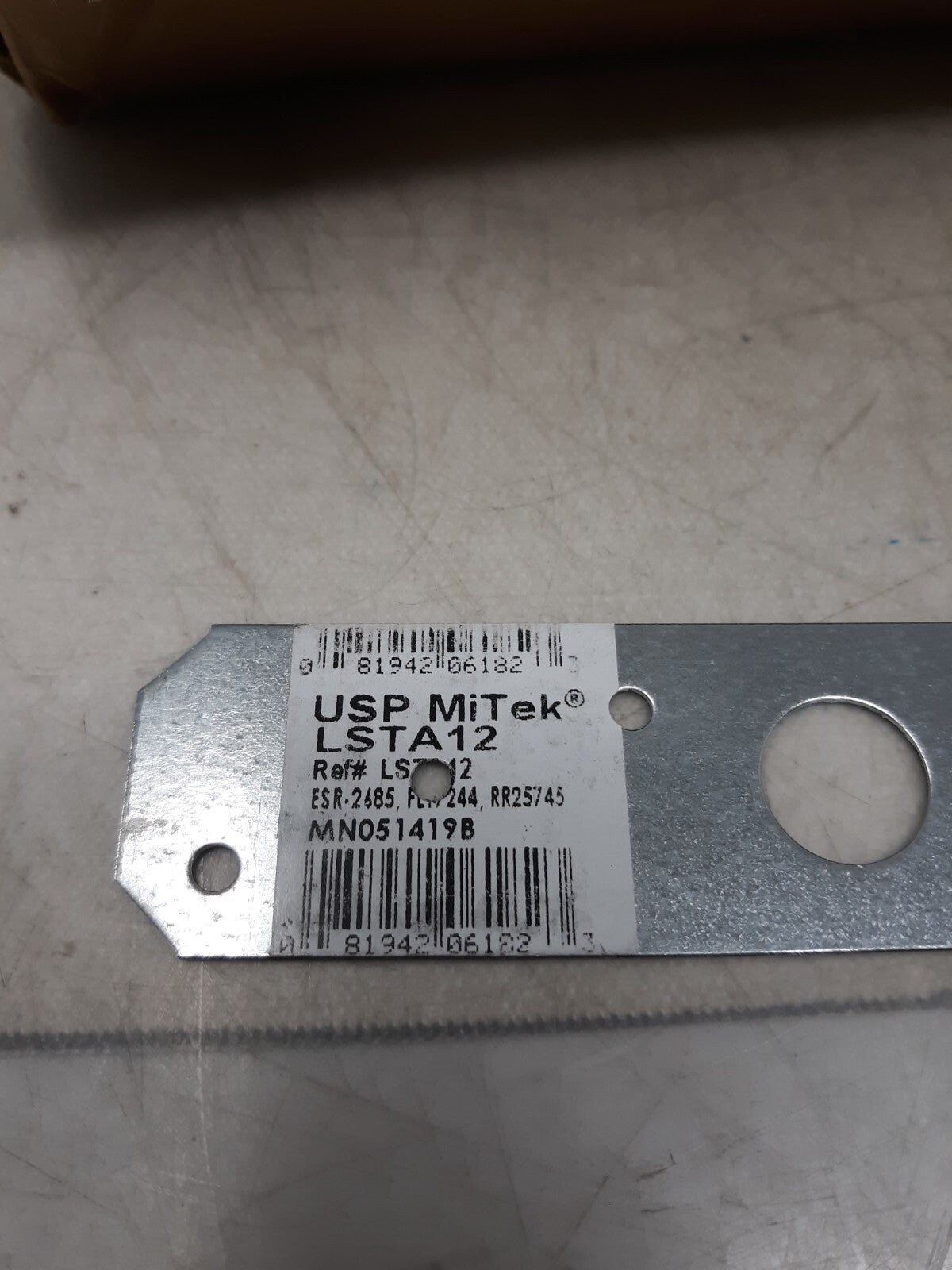 (Lot of 50) USP MiTek LSTA12 1-1/4" x 12" Light-Duty Strap Ties G90 Steel