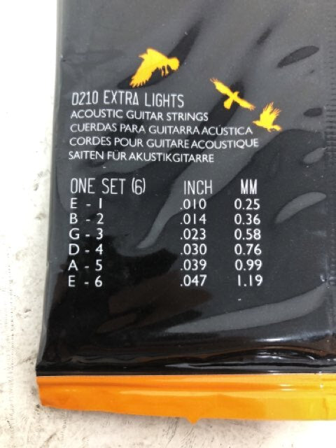 Darco Acoustic Strings  92/8  6 String  Ex. Light