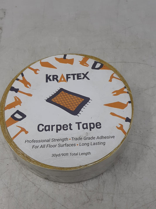 Kraftex Carpet Tape 30yd 90ft Double Sided Rug Adhesive Roll