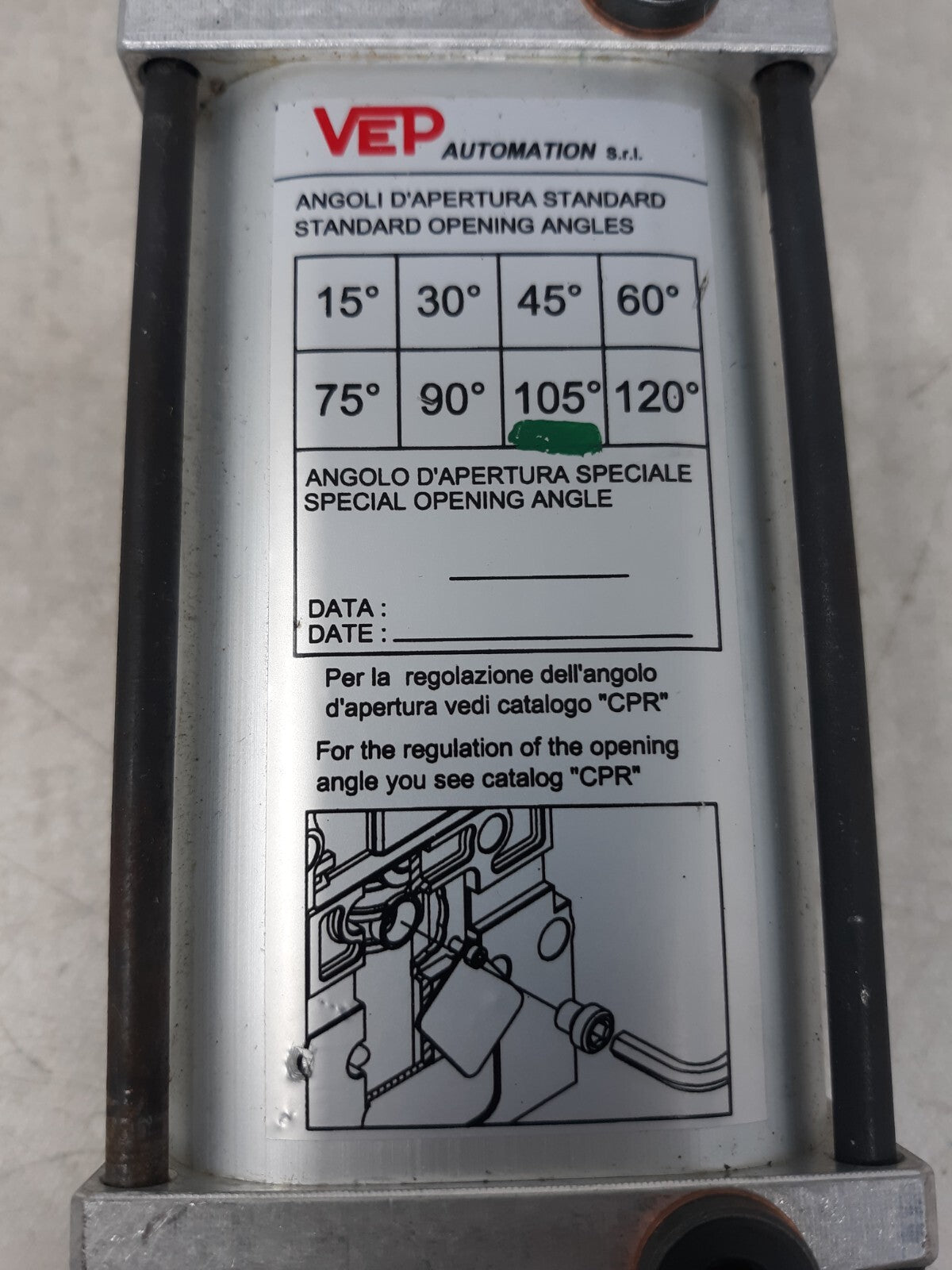 VEP C40.2V2CIL Pneumatic Clamp Cylinder