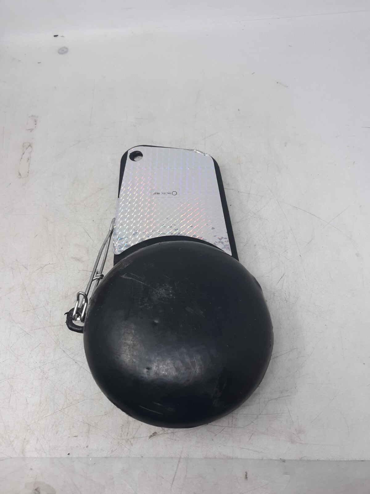 Pacific Reef Downrigger Ball Weight 14 lb Black w/ Flash Tape & Clip