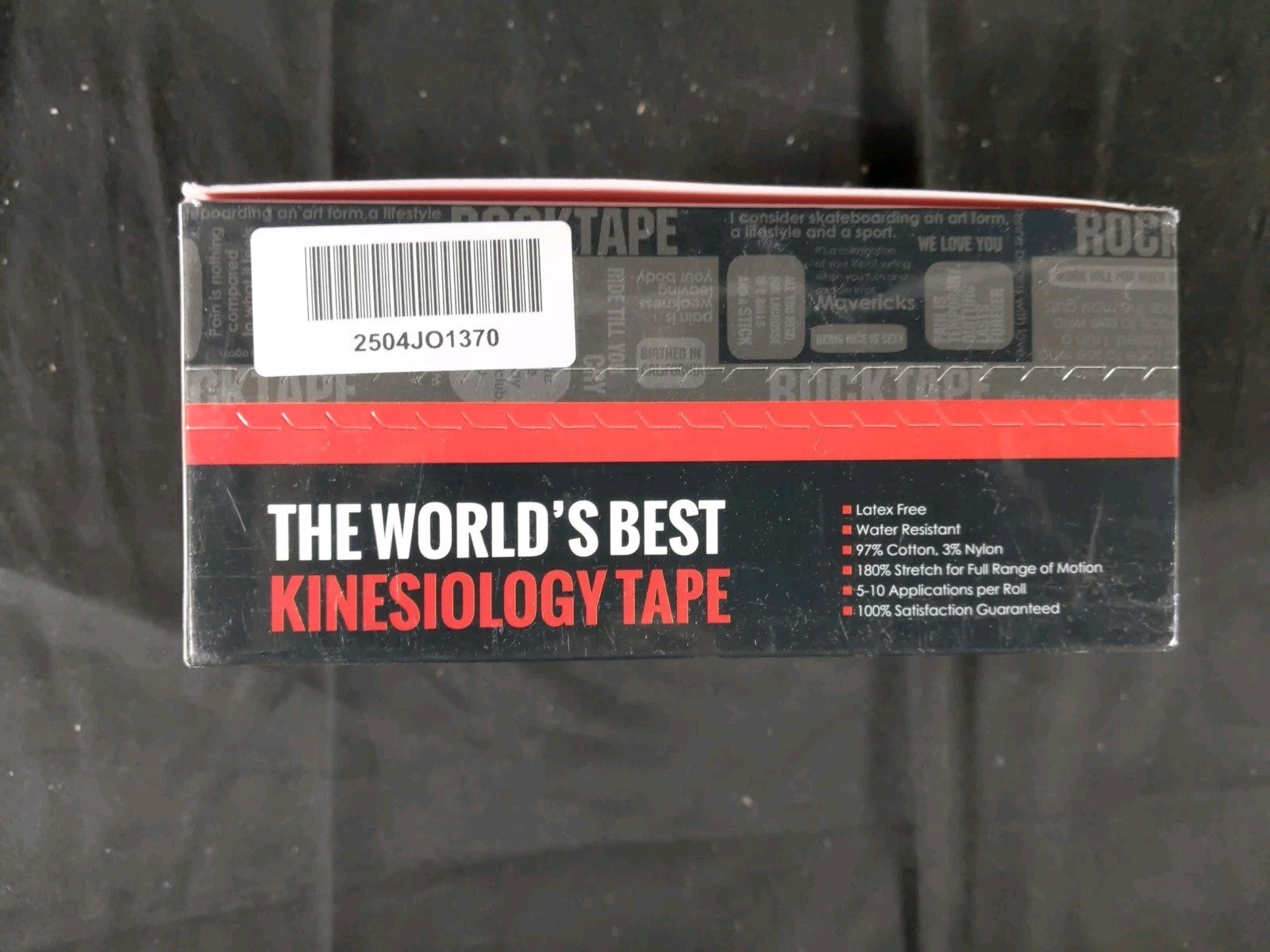 Rock Tape Standard Black Tape Roll Kinesiology Sports Recovery 2" X 16.4' New x6