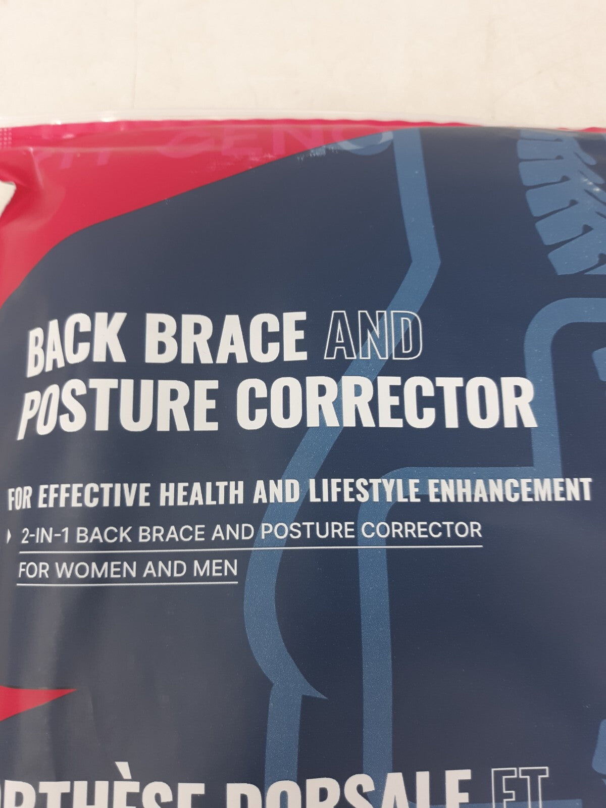 Fit Geno Back Brace Posture Corrector Black Size S (Waist 26–34") Unisex