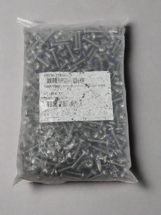 1/4-20 x 1" Phillips Pan Head Machine Screws Stainless Steel – Bulk Bag (~3kg)
